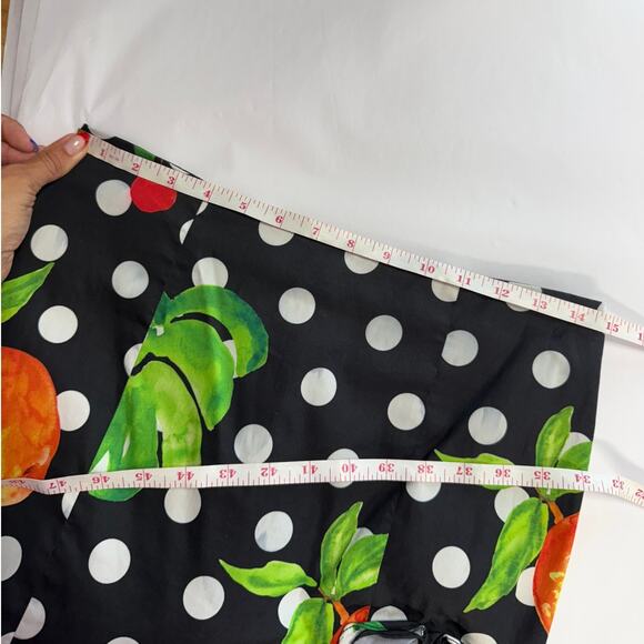 Caroline Constas Polka Dot Fruit Hi-Low Flirty Ruffle Skirt Sz M - Picture 5 of 5